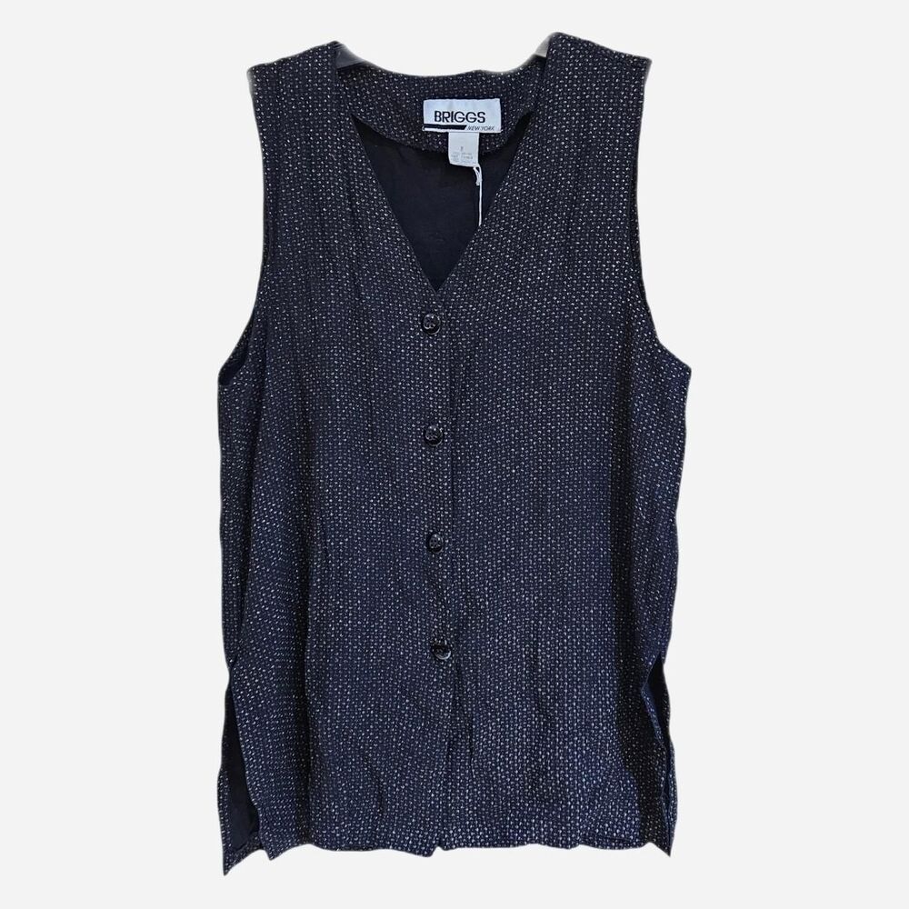 90s grunge whimsigoth black patterned vest